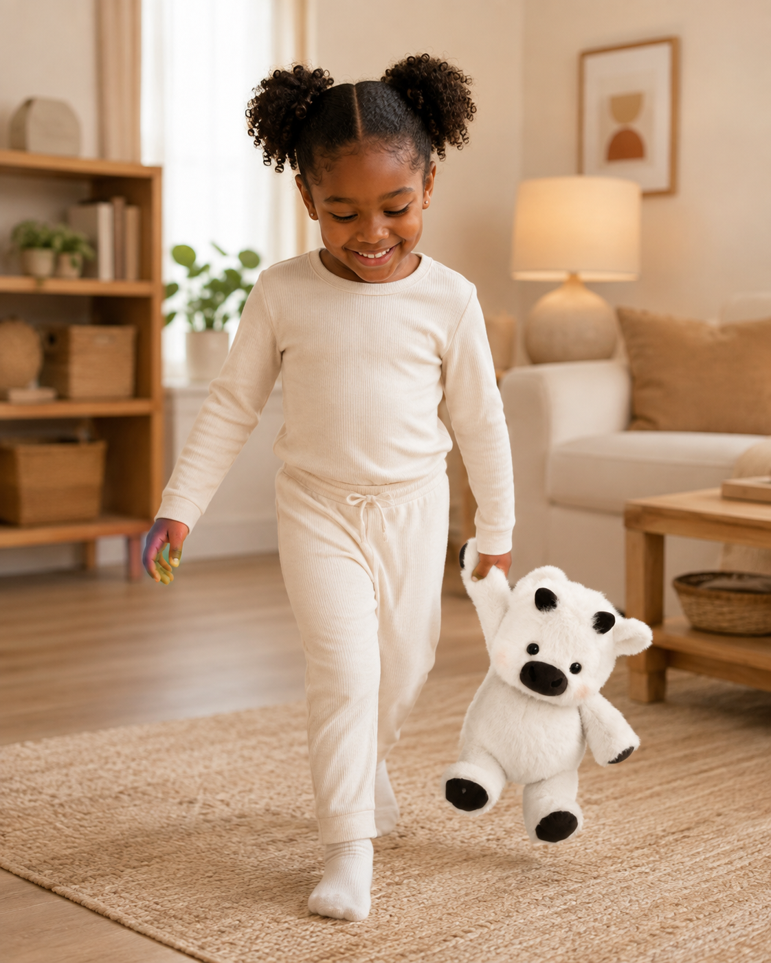 Oreo – Fluffy White Bull Plush
