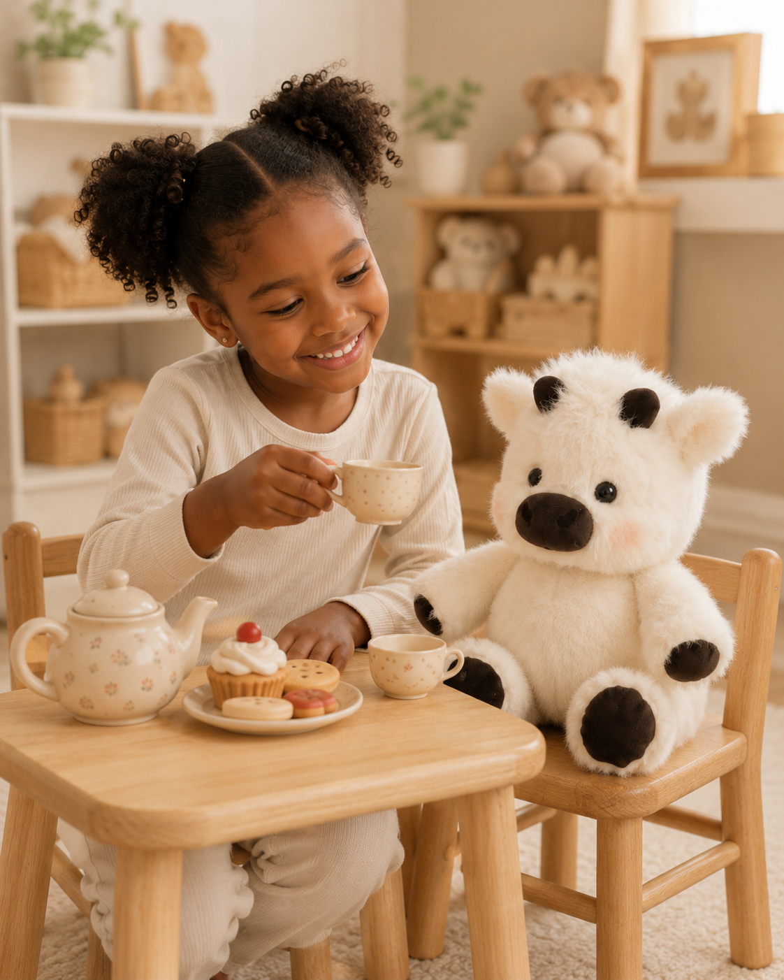 Oreo – Fluffy White Bull Plush