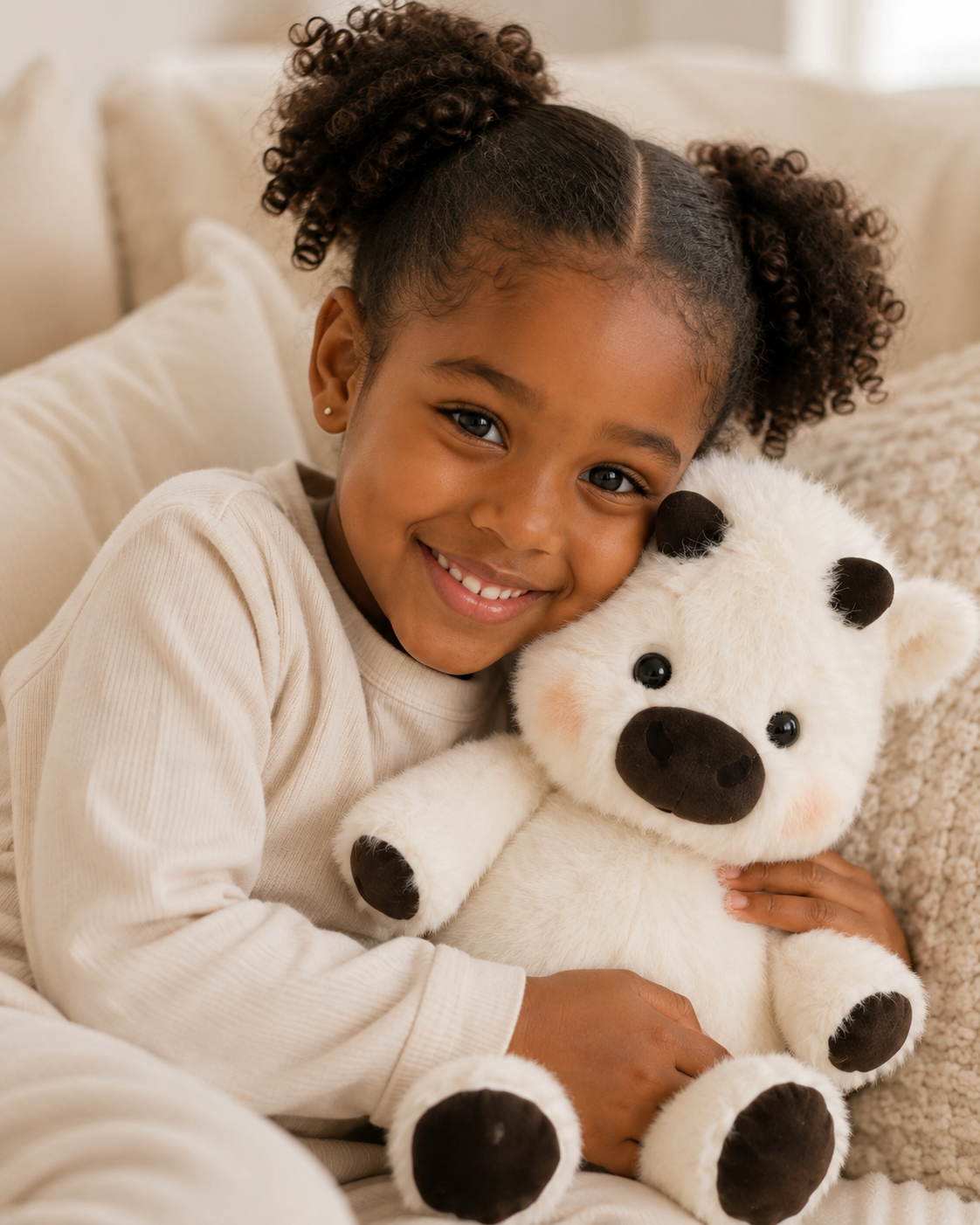 Oreo – Fluffy White Bull Plush