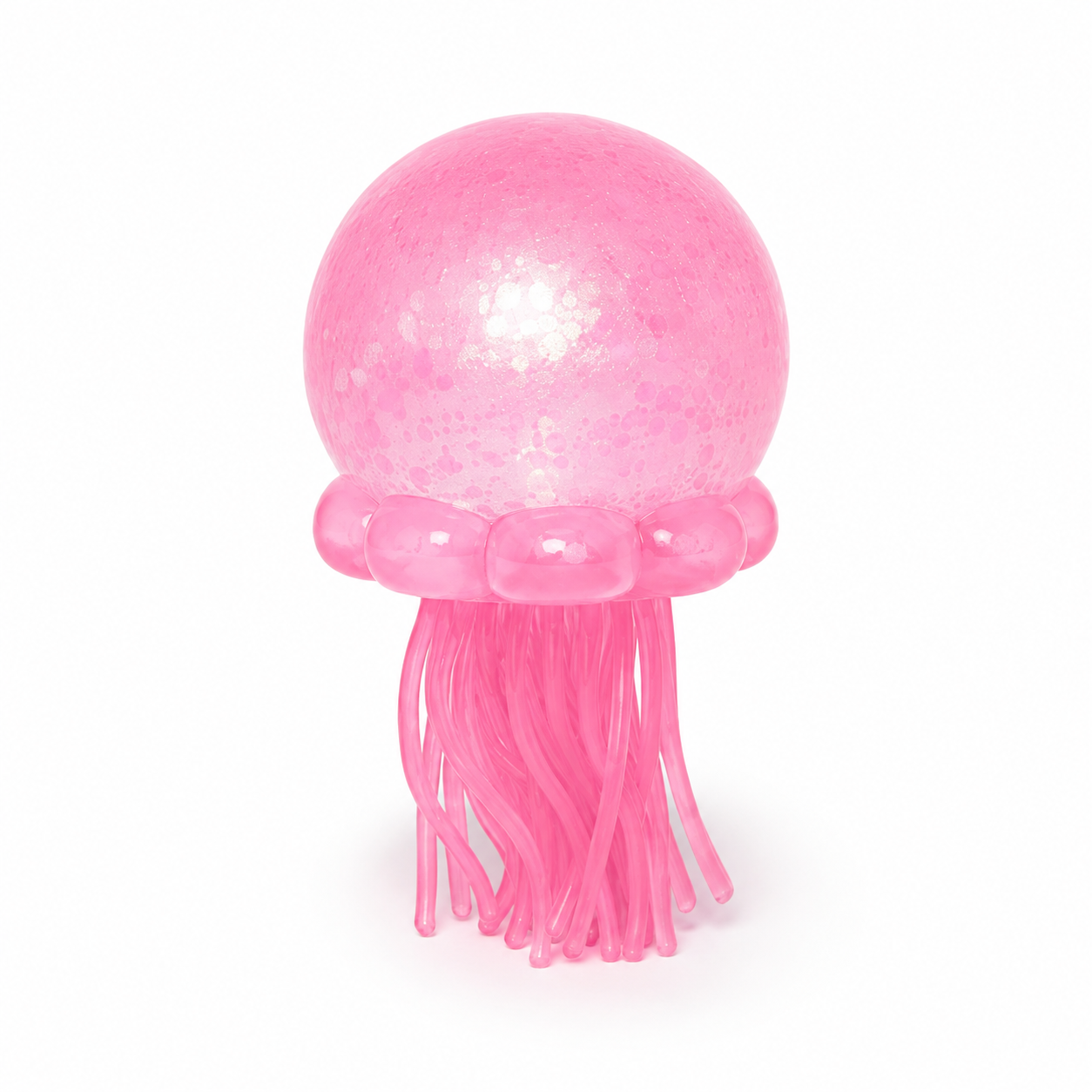 Jellyfish Squishy Toy – Transparent Sequin Stress Ball with Silicone Tentacles