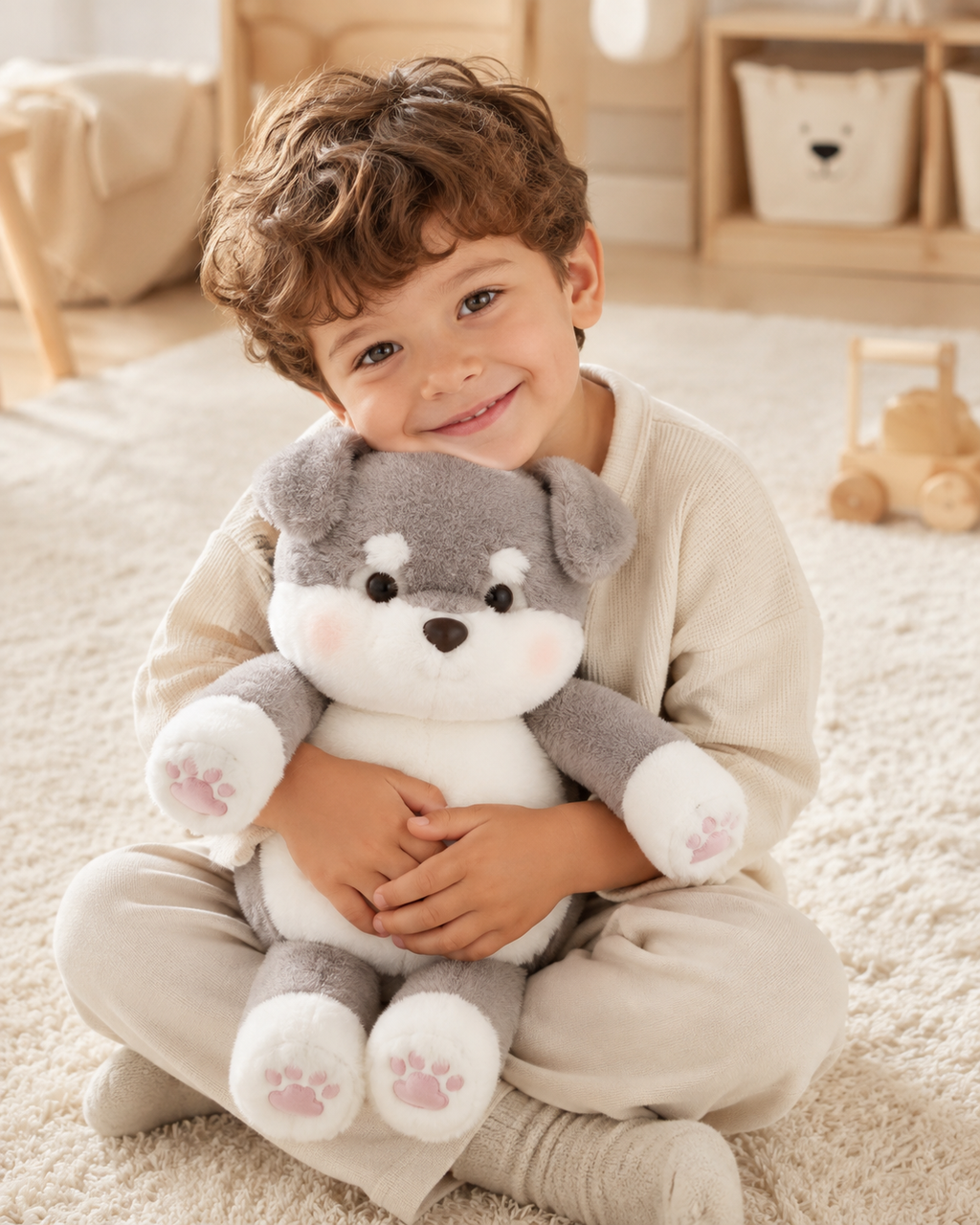 Ash – Fluffy Grey Husky Plush