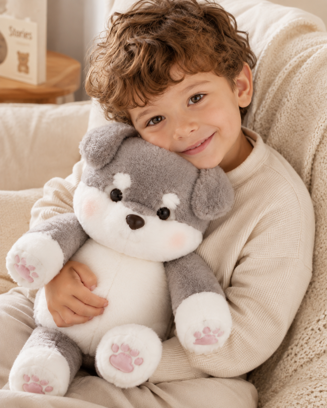 Ash – Fluffy Grey Husky Plush