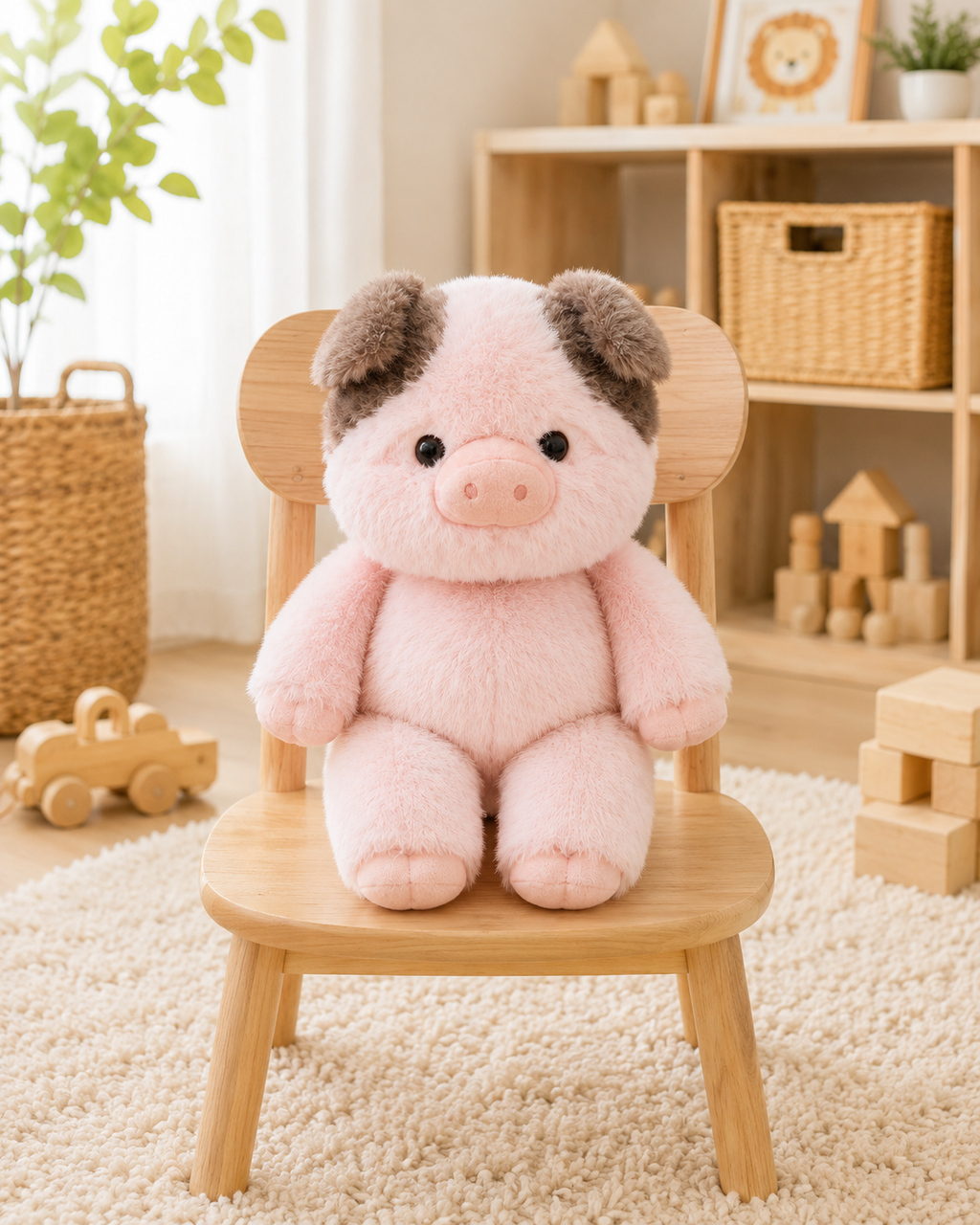 Peach – Standing Pink Pig Plush