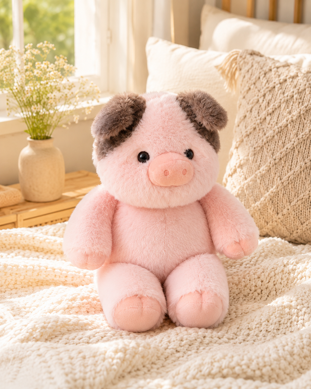 Peach – Standing Pink Pig Plush