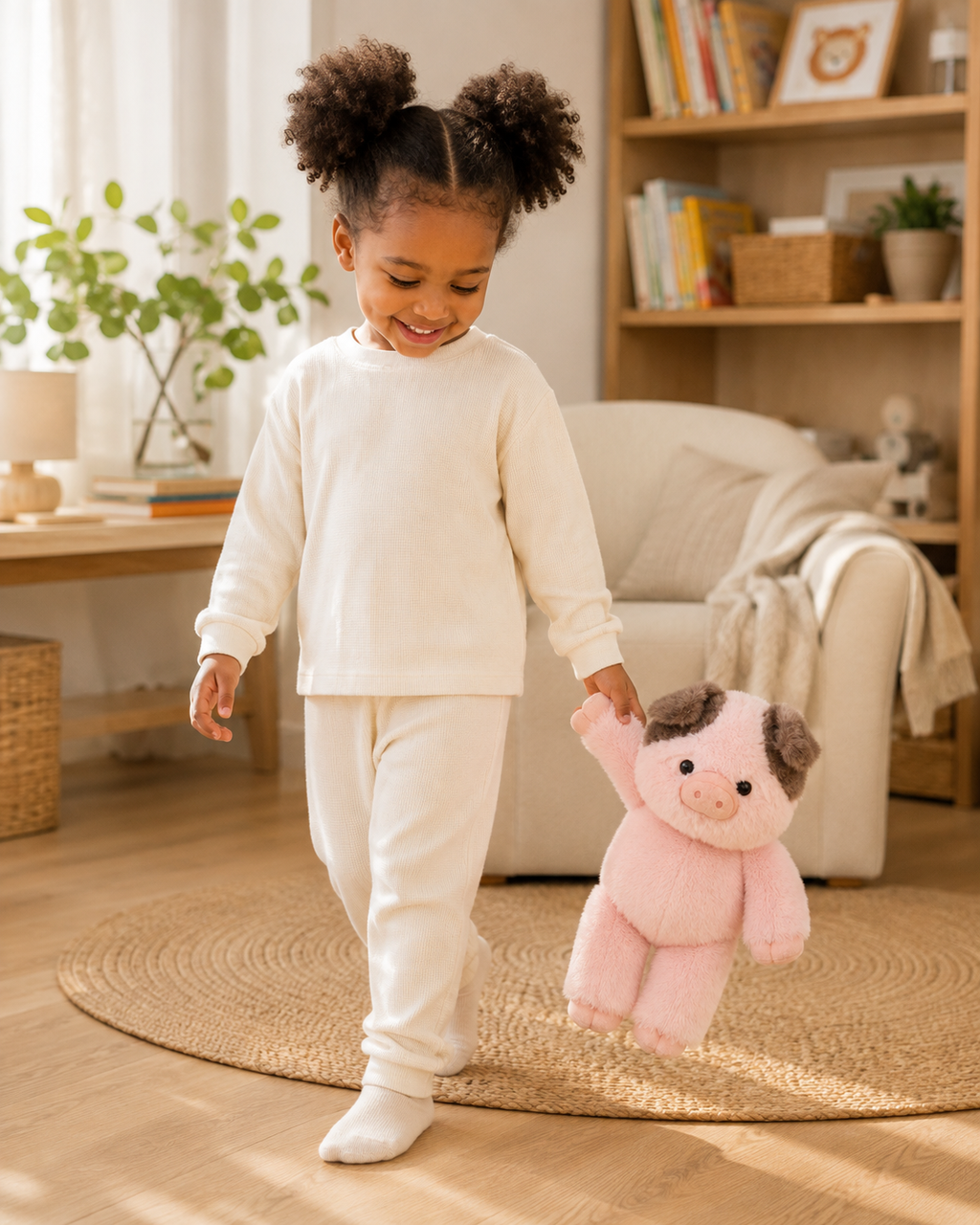 Peach – Standing Pink Pig Plush