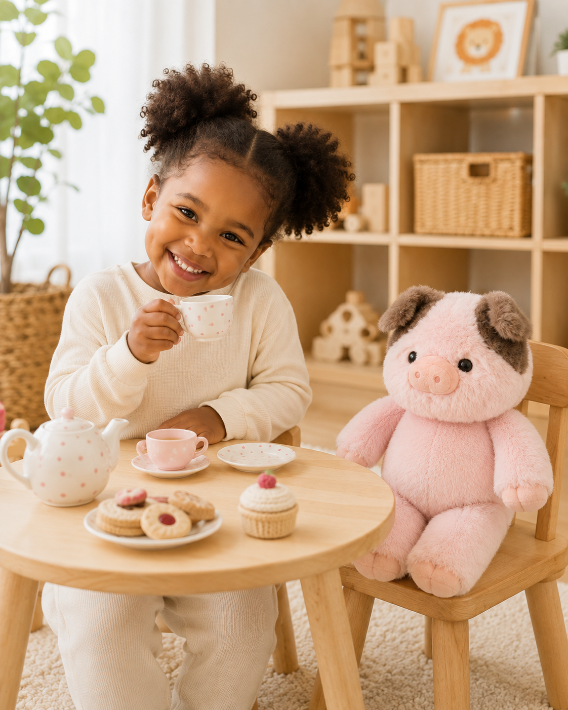 Peach – Standing Pink Pig Plush
