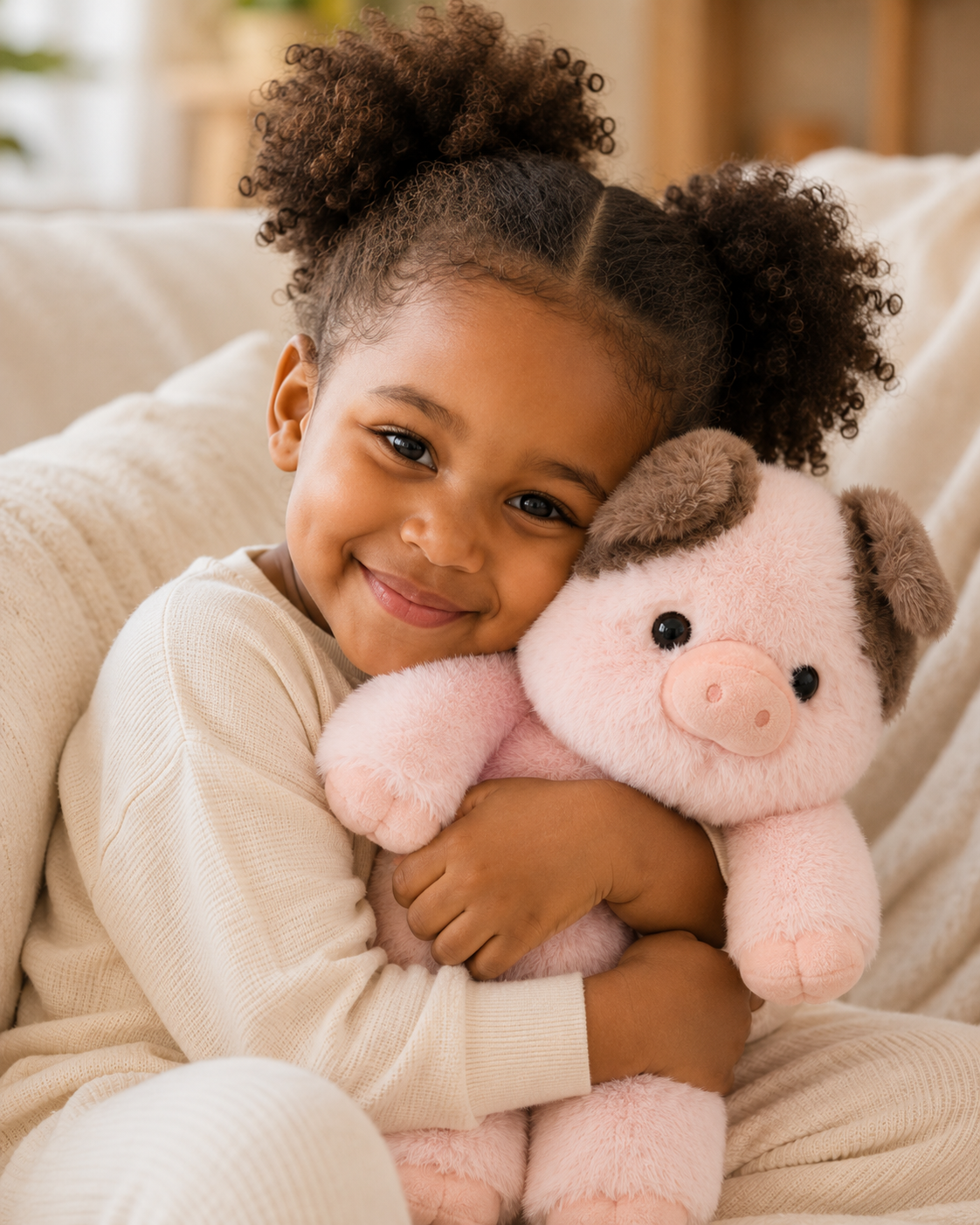 Peach – Standing Pink Pig Plush