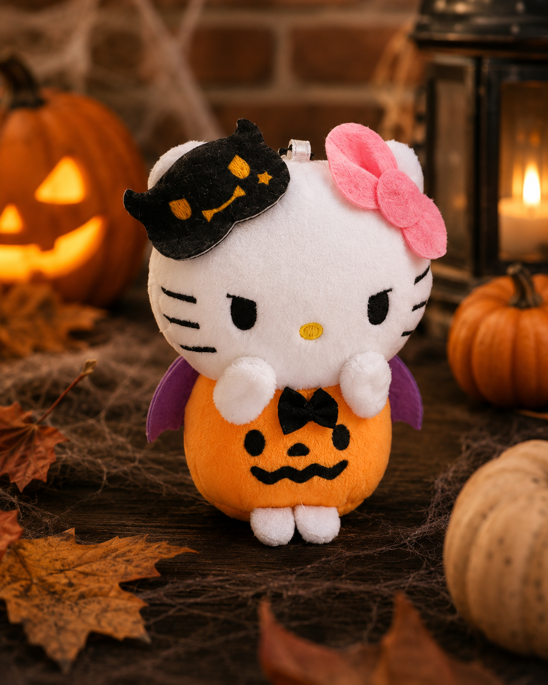 Sanrio Halloween Plush Keychain – Kawaii Pumpkin Costume