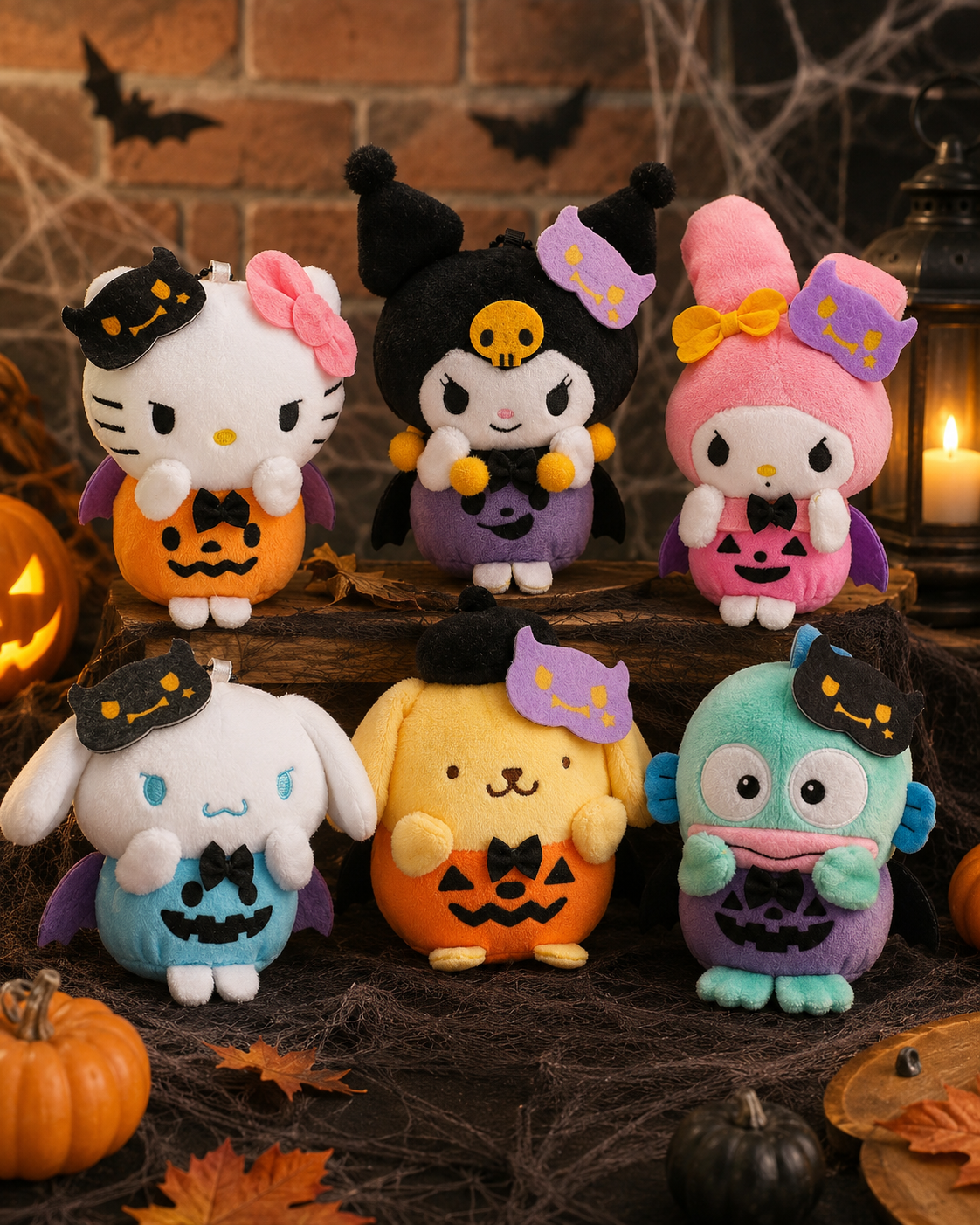 Sanrio Halloween Plush Keychain – Kawaii Pumpkin Costume