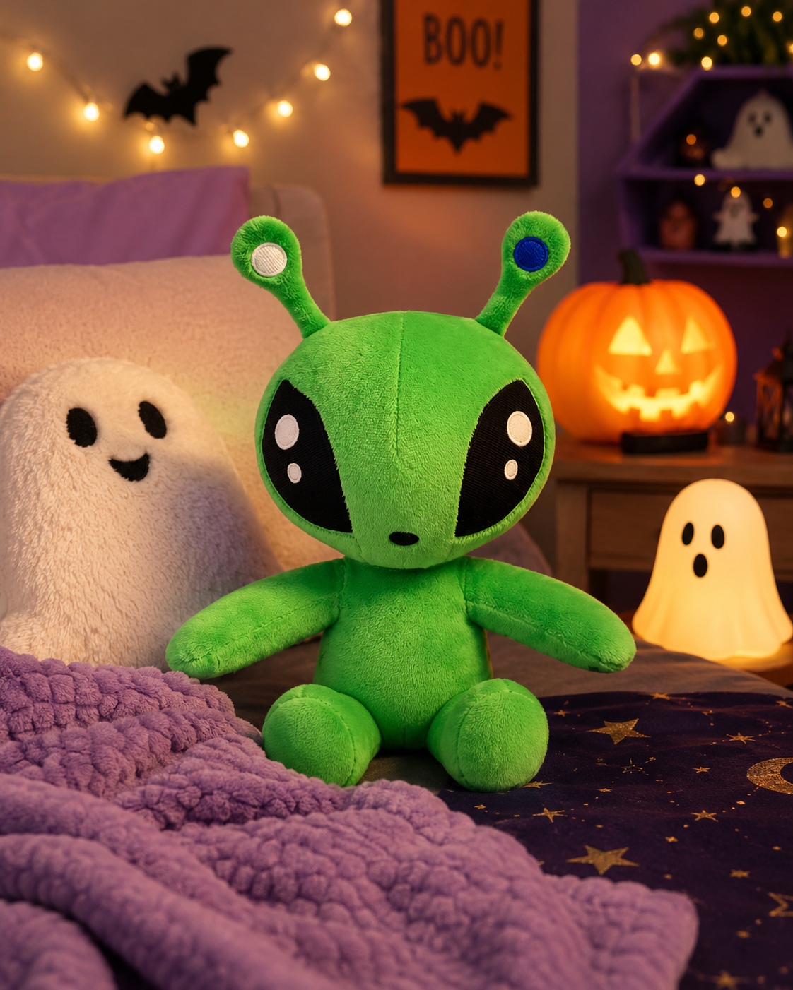 Zorp the Alien Plush – Green Extraterrestrial Stuffed Toy (13.8 in)