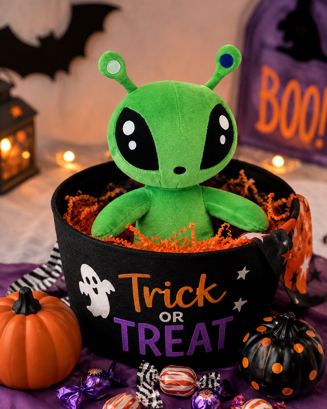 Zorp the Alien Plush – Green Extraterrestrial Stuffed Toy (13.8 in)